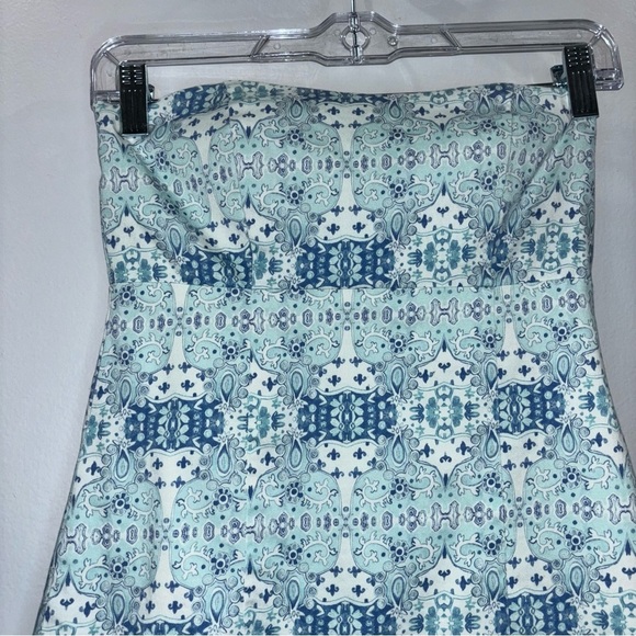 Kaeli Smith Mediterranean Blue Strapless Preppy Dress Size 2 – Made in USA - Picture 4 of 11